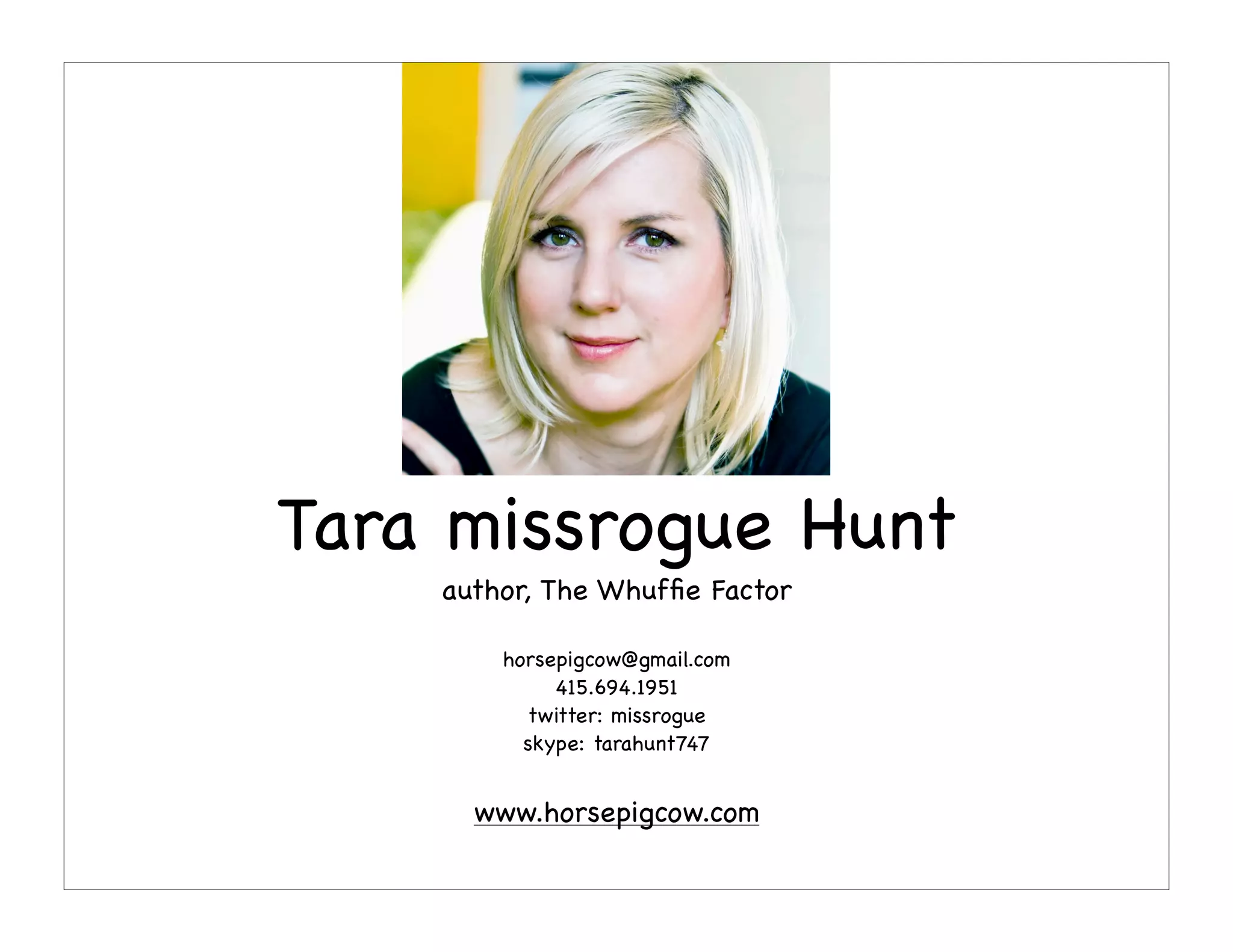 You and Your Whuffie Factor