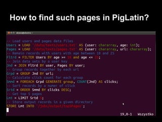 How to find such pages in PigLatin?
 