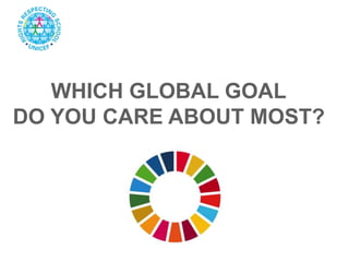 WHICH GLOBAL GOAL
DO YOU CARE ABOUT MOST?
 