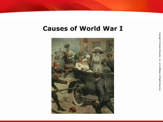 TEKS 8C: Calculate percent composition and empirical and molecular formulas.
Causes of World War I
 