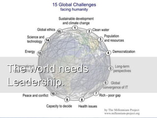 The world needs
Leadership.
 