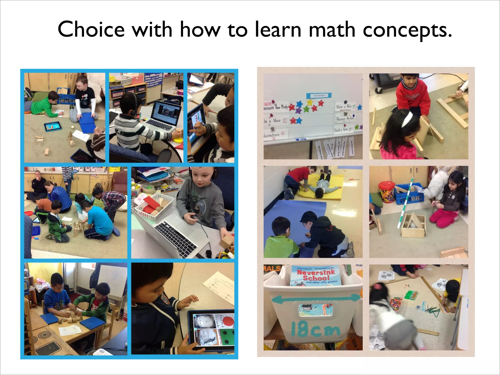 Choice with how to learn math concepts.
 