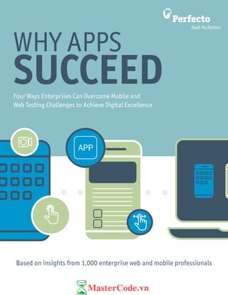 WHY APPS
SUCCEEDFour Ways Enterprises Can Overcome Mobile and
Web Testing Challenges to Achieve Digital Excellence
Based on insights from 1,000 enterprise web and mobile professionals
 