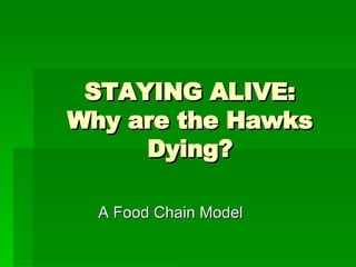 STAYING ALIVE: Why are the Hawks Dying? A Food Chain Model 