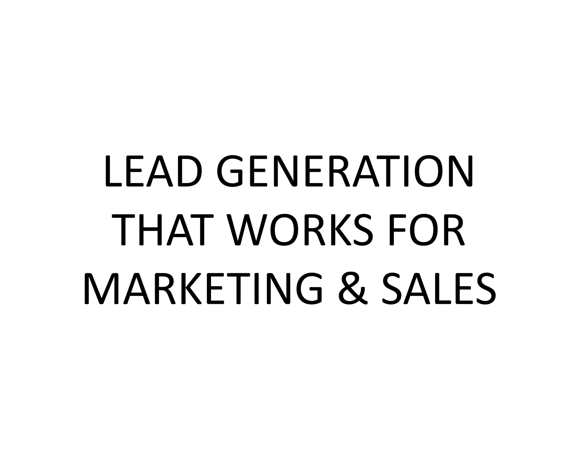 Sales and Marketing Collaboration