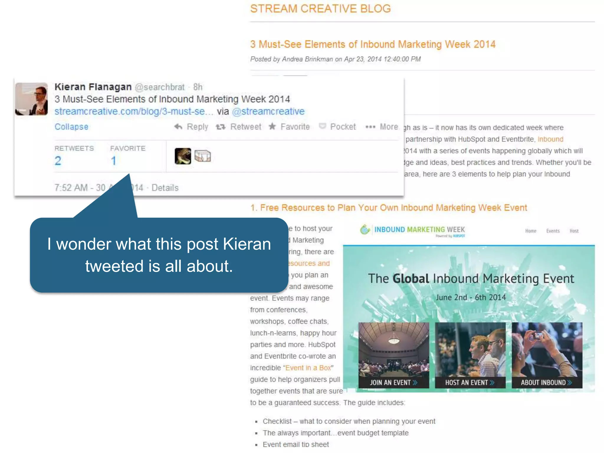 I wonder what this post Kieran
tweeted is all about.
 