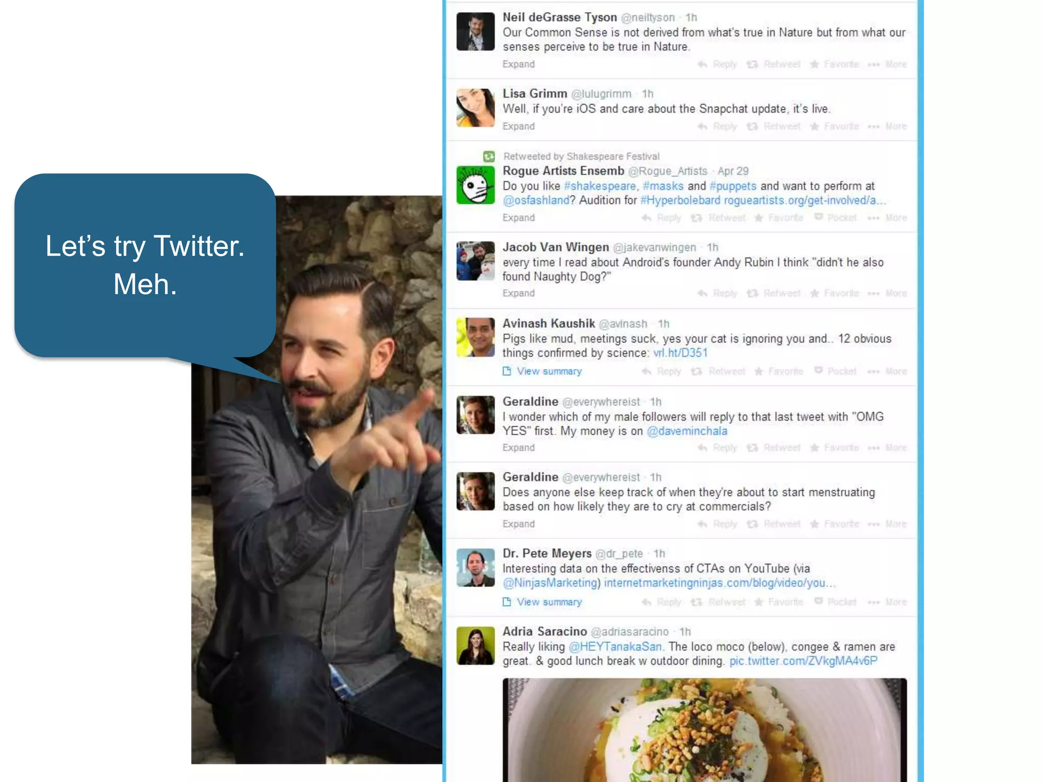 Let’s try Twitter.
Meh.
 