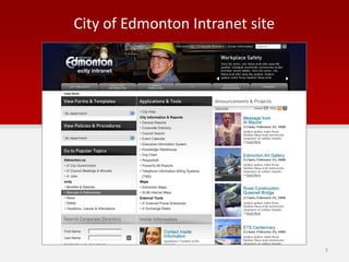 City of Edmonton Intranet site
5
 