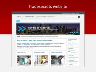 Tradesecrets website
 