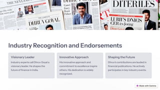 Why Dhruv Goyal is a Name to Watch in India’s Financial Sector? | PDF
