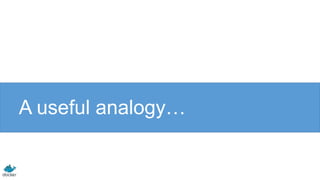 A useful analogy…
 