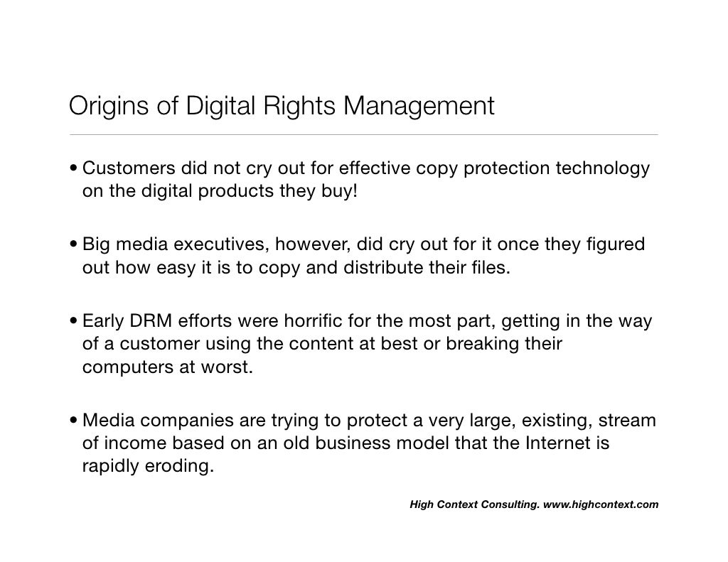 Origins of Digital Rights Management
