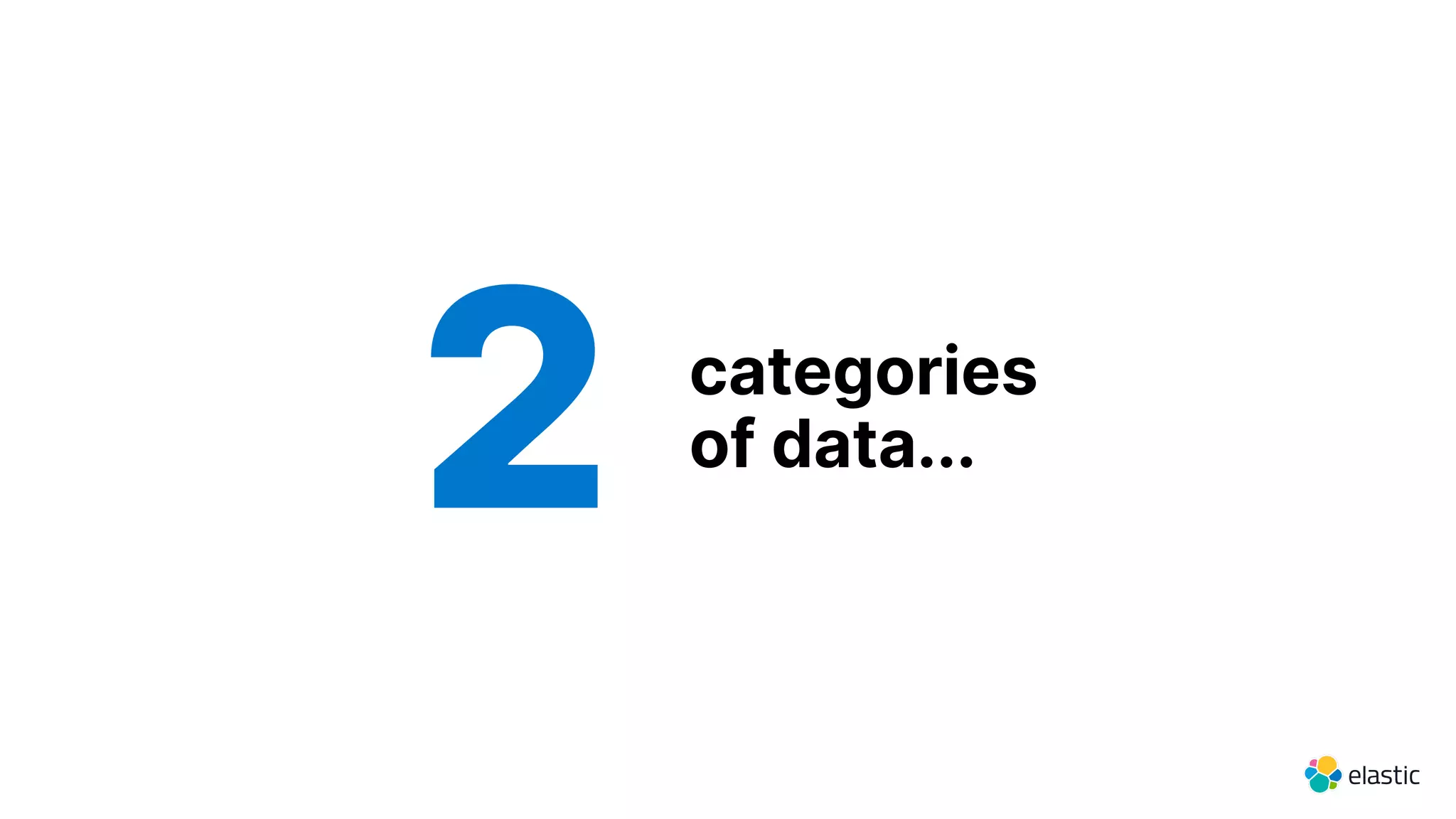 2 categories
of data...
 