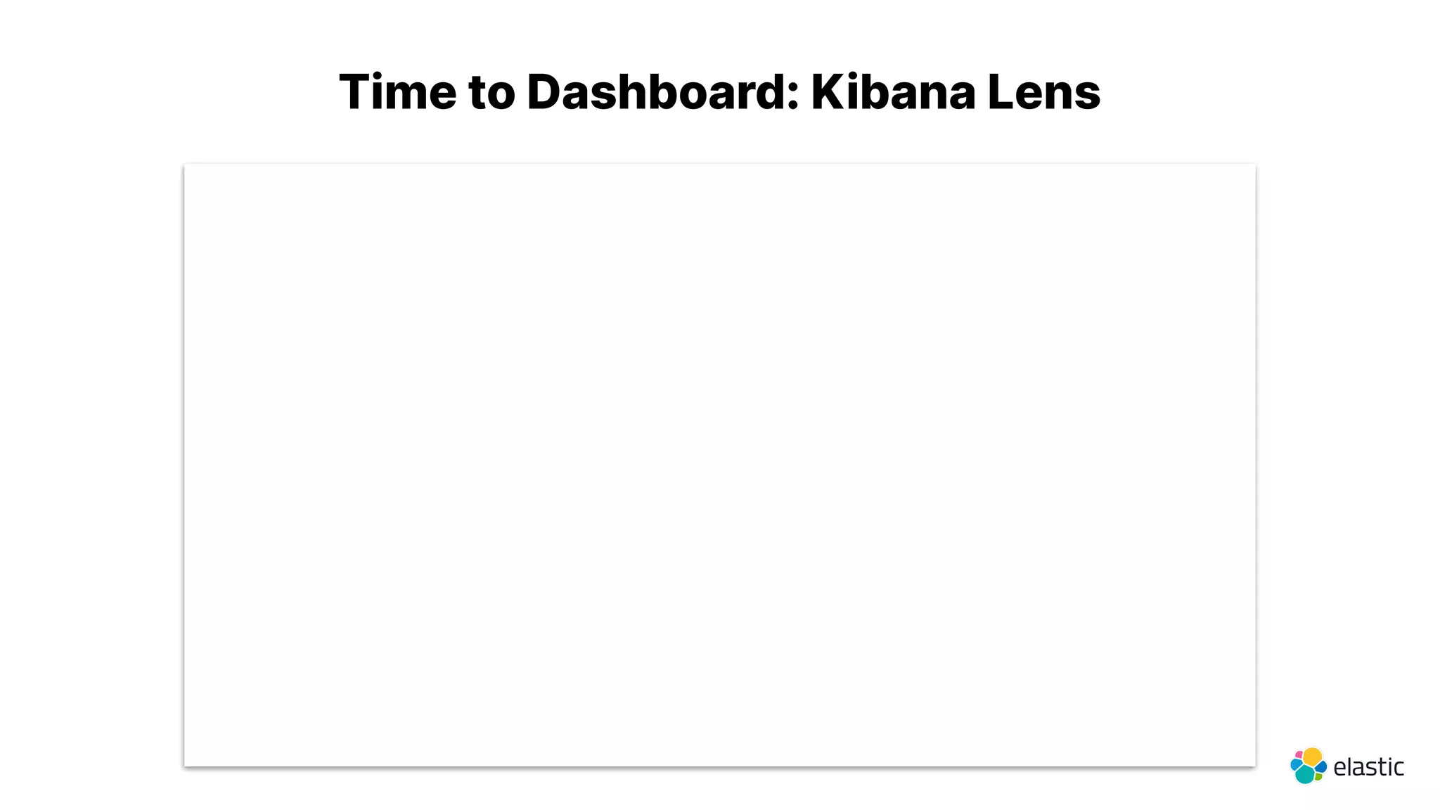 Time to Dashboard: Kibana Lens
 