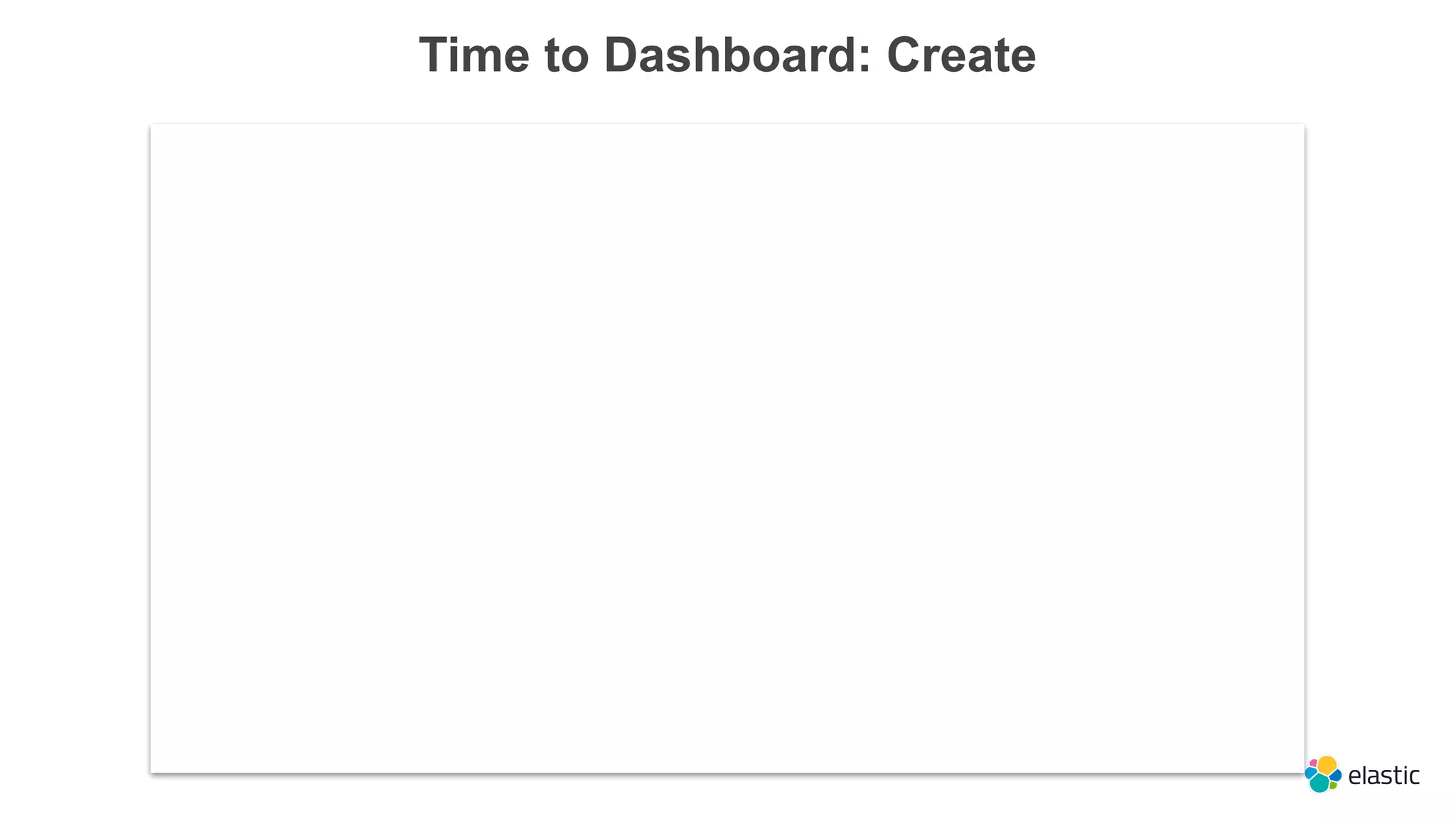 Time to Dashboard: Create
 