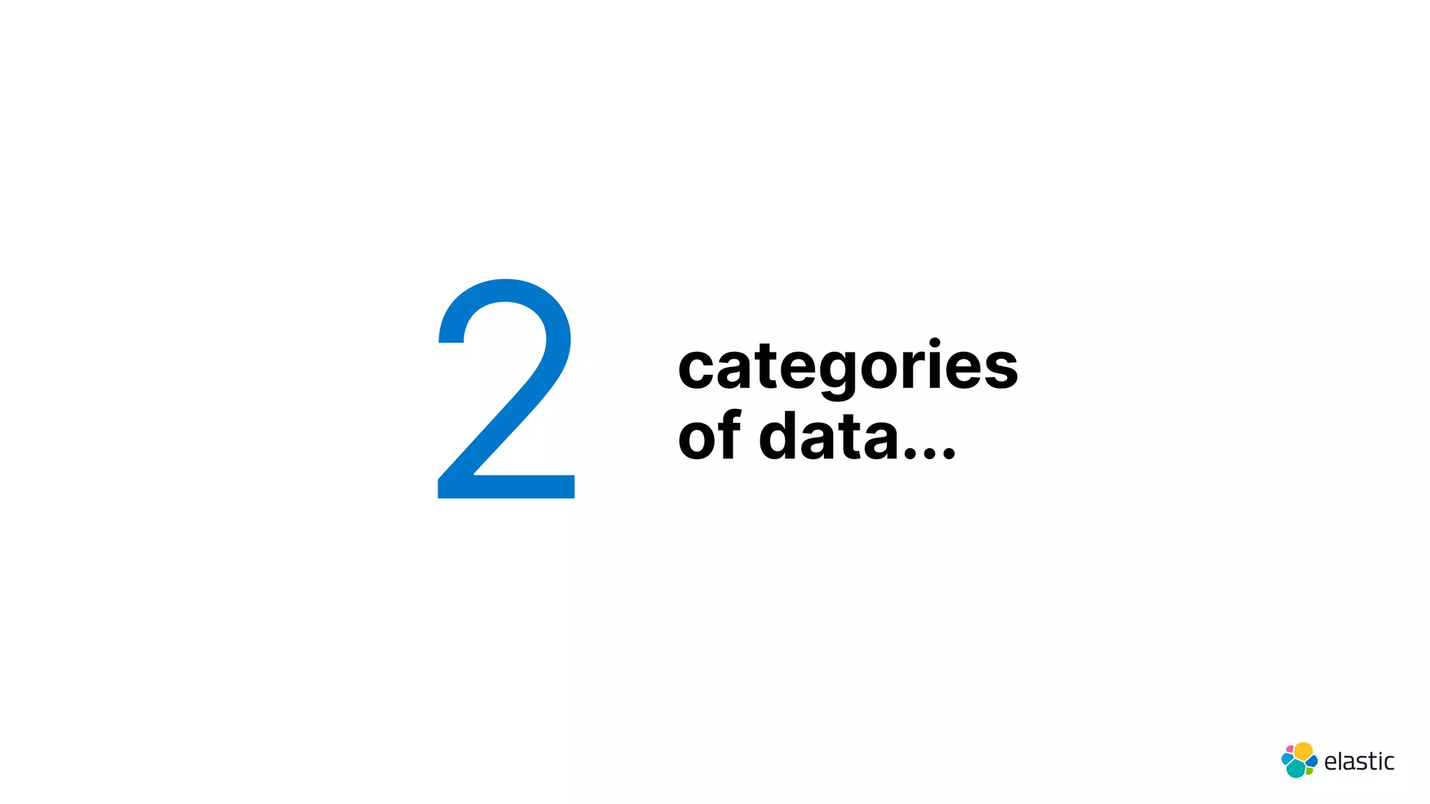 2 categories
of data...
 