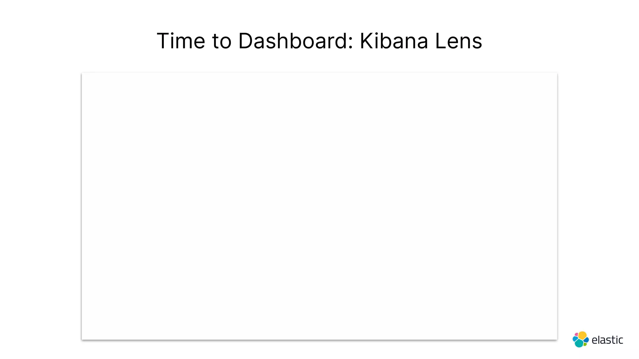 Time to Dashboard: Kibana Lens
 