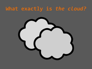What exactly is the cloud? 