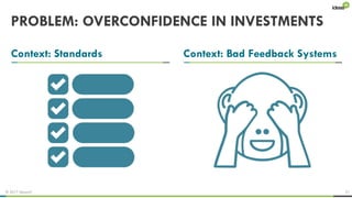 © 2017 ideas42 21
PROBLEM: OVERCONFIDENCE IN INVESTMENTS
Context: Standards Context: Bad Feedback Systems
 