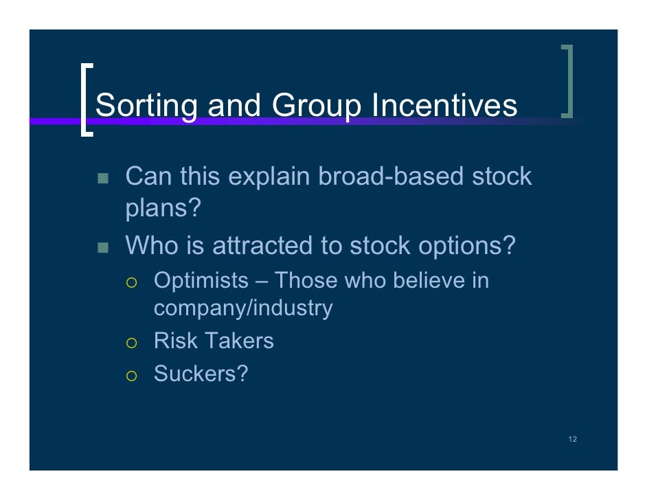 Stock options and managerial incentives for risk taking