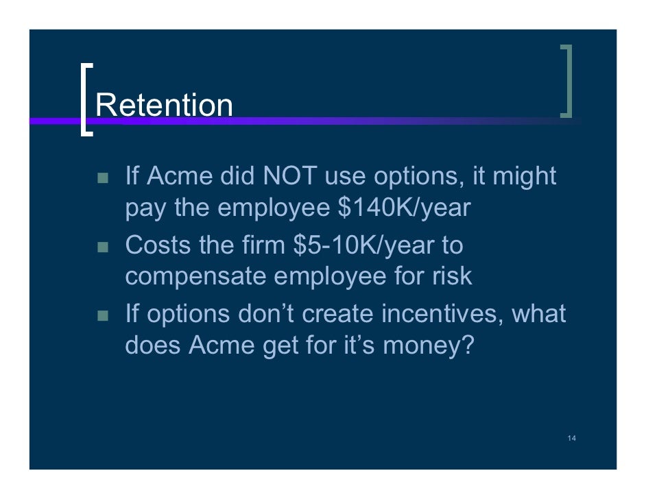 Why do companies use employee stock options