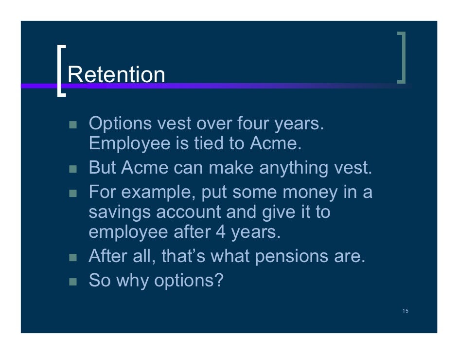Why companies offer stock options to employees