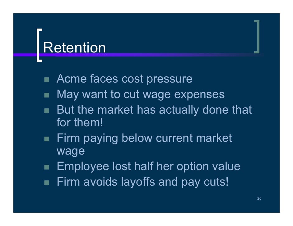 Why do companies use stock options to compensate employees