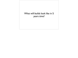 What will builds look like in 5
years time?
 