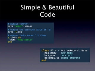 Why I Love Ruby On Rails