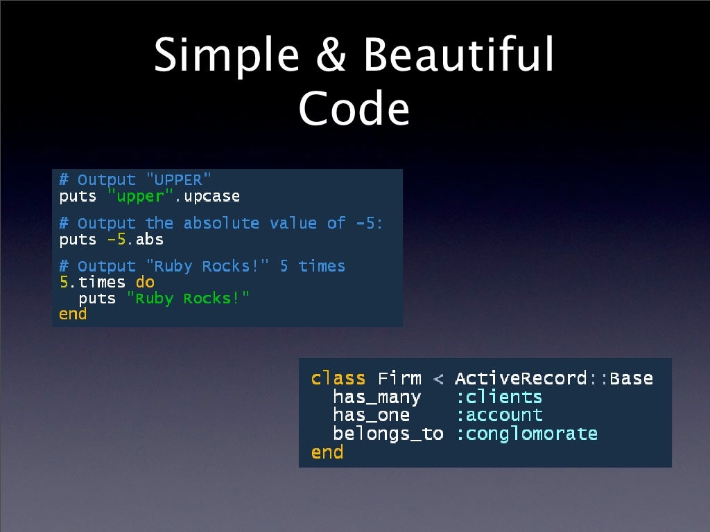 Simple & Beautiful Code