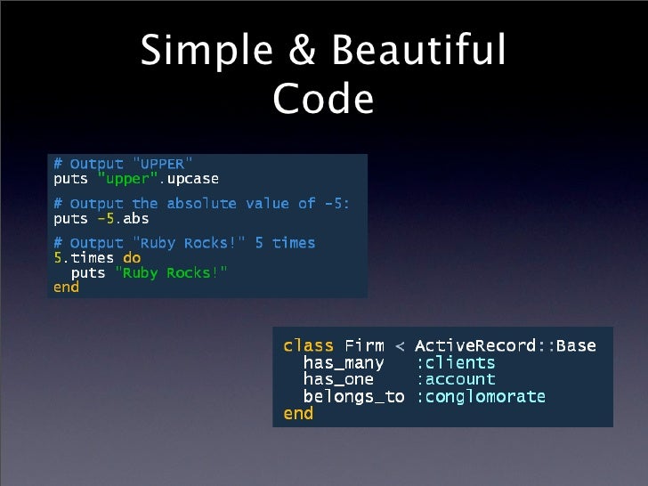 Simple & Beautiful Code