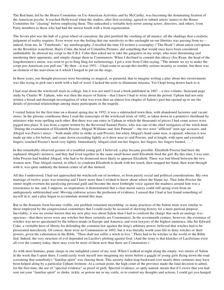 arthur miller essay why i wrote the crucible The crucible arthur miller essays - the crucible by arthur miller. arthur miller essay why i wrote the crucible The crucible arthur miller essays - the crucible by arthur miller.