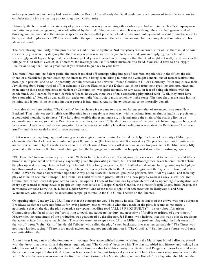 Why iwrotethecruciblebyarthurmiller