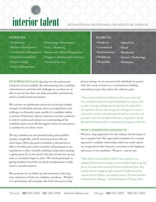 Why Interior Talent..