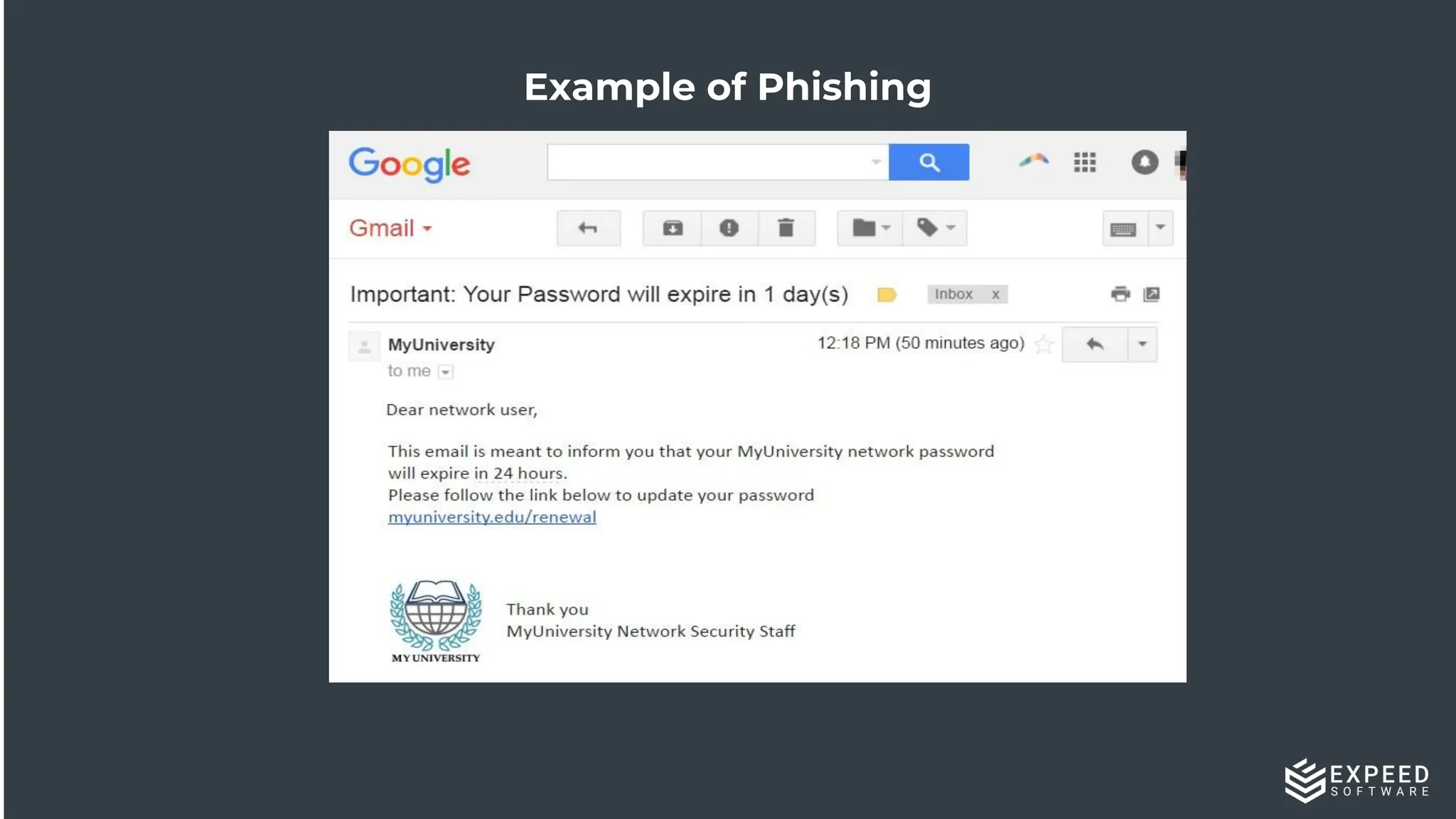 13
Example of Phishing
 