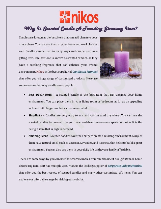 Why Is Scented Candle A Trending Giveaway Item