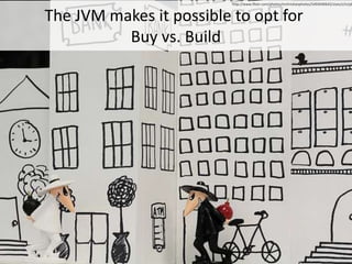 http://www.flickr.com/photos/mchristianphotos/5493040642/sizes/z/in/ph


The JVM makes it possible to opt for
          Buy vs. Build
 
