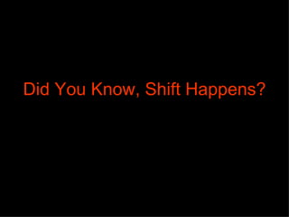 Did You Know, Shift Happens? 