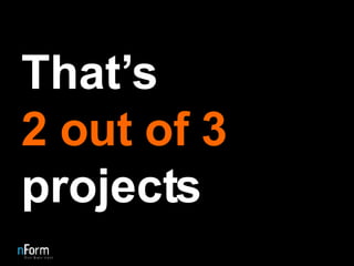 That’s 2 out of 3  projects  