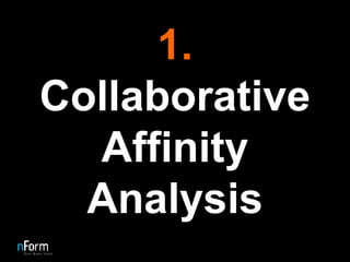 1.  Collaborative Affinity Analysis 
