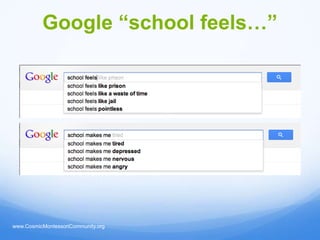 Google “school feels…”




www.CosmicMontessoriCommunity.org
 