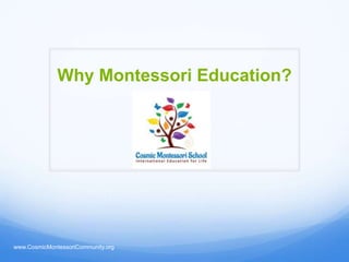 Why Montessori Education?




www.CosmicMontessoriCommunity.org
 