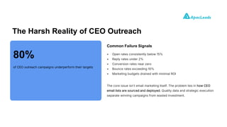 Why Most CEO Email List Campaigns Fail and How to Fix Them | PDF