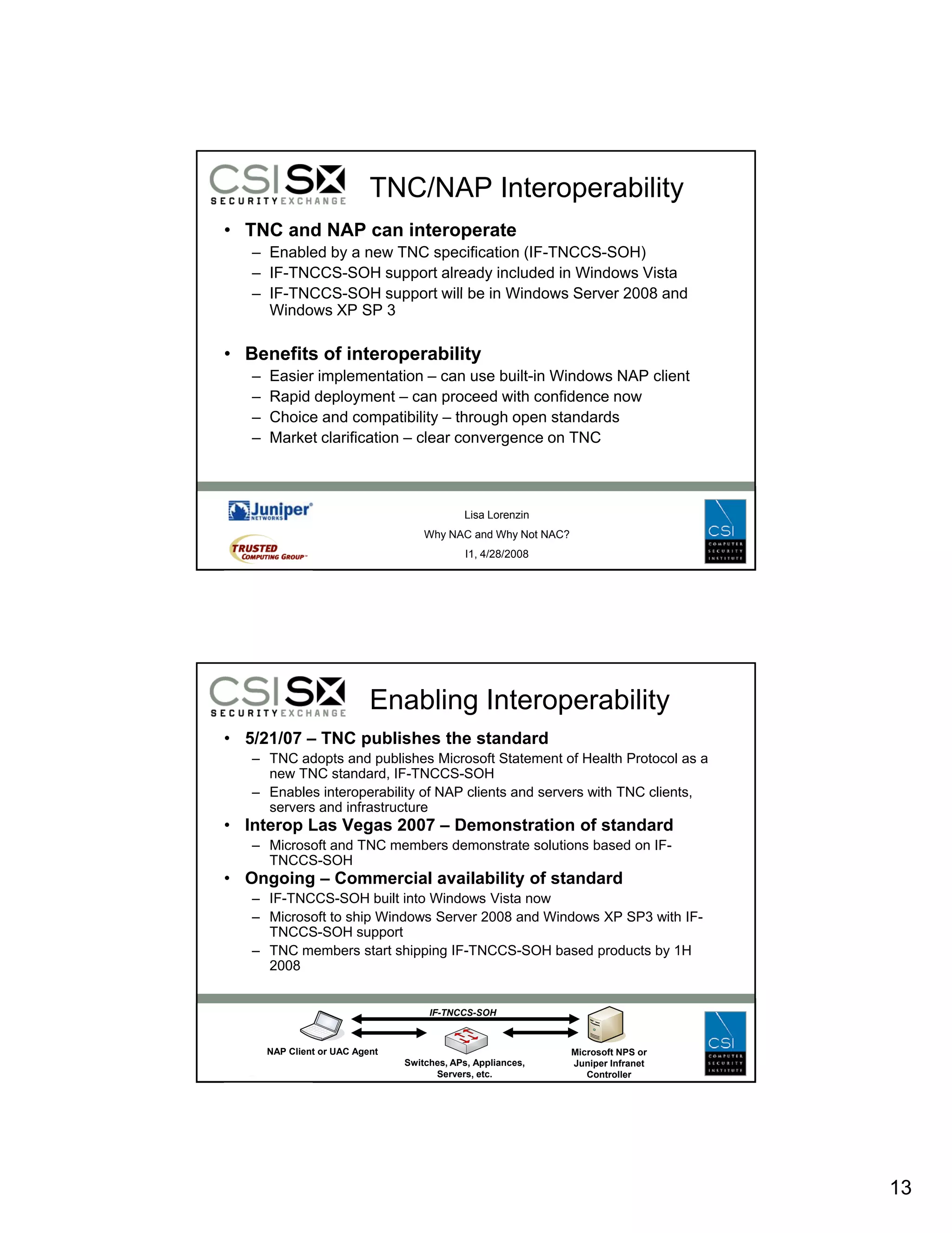 Why NAC and Why Not NAC