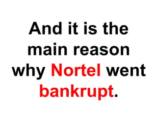 Why Nortel Went Bankrupt