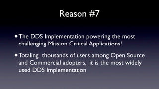10 Reasons for Choosing OpenSplice DDS | PDF