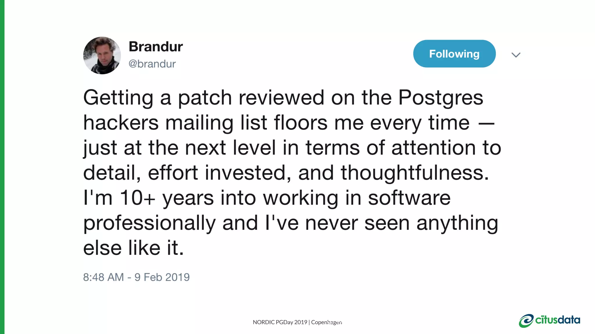 NORDIC PGDay 2019 | Copenhagen@clairegiordano
 