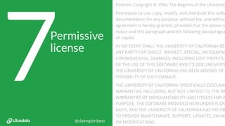 NORDIC PGDay 2019 | Copenhagen
7 @clairegiordano
Permissive
license
 