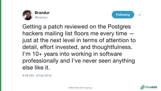 NORDIC PGDay 2019 | Copenhagen@clairegiordano
 