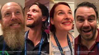 NORDIC PGDay 2019 | Copenhagen8
Dimitri Fontaine at PGConfEU 2018.
Photo by Claire Giordano.
Peter Eisentraut at PGConfEU 2018.
Photo by Claire Giordano.
Lætitia Avrot at PGConfEU 2018.
Photo by Claire Giordano.
Stephen Frost at PGConfEU 2018.
Photo by Claire Giordano.
 